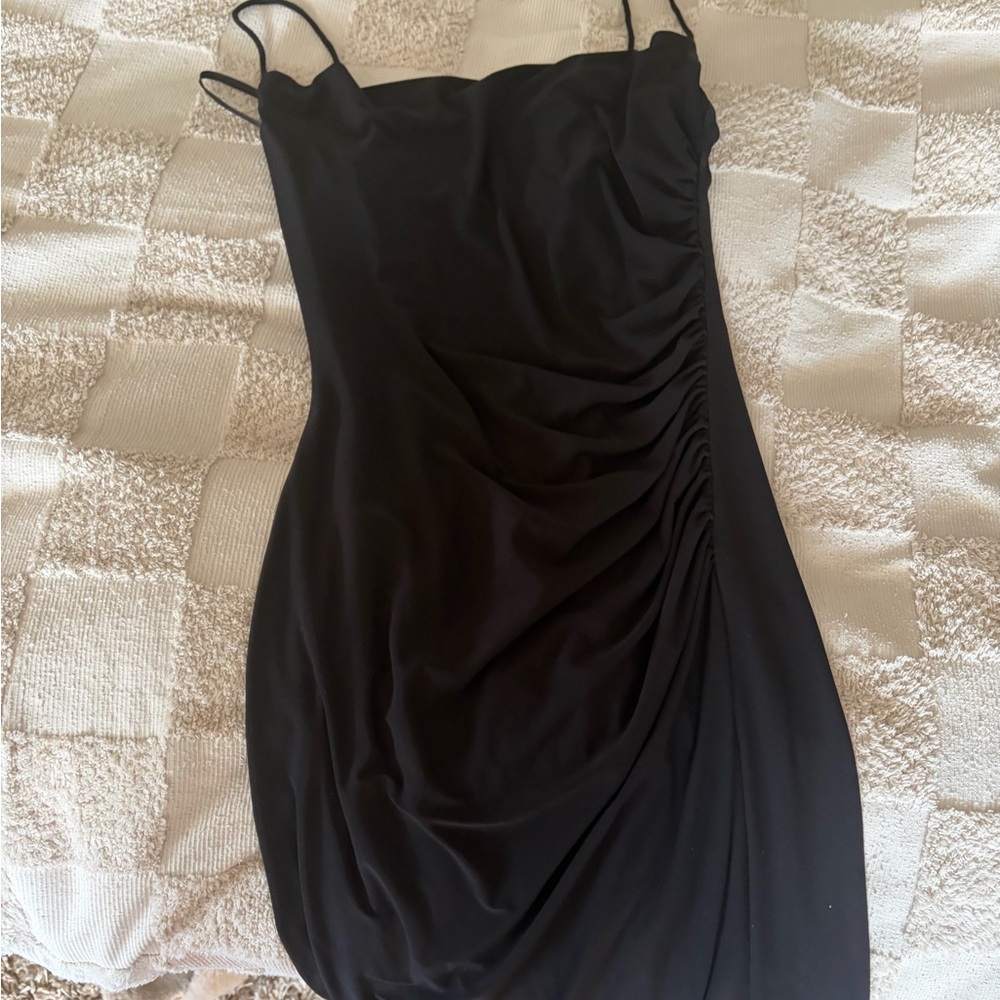 Laundry By Shelli Segal One Shoulder Black Dress